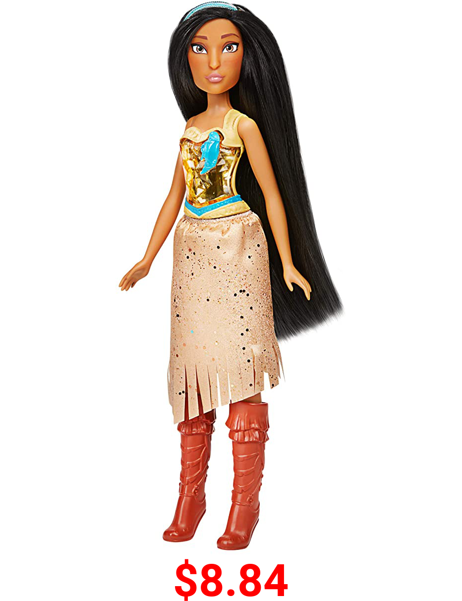 Disney Princess Royal Shimmer Pocahontas Doll, Fashion Doll with Skirt and Accessories, Toy for Kids Ages 3 and Up
