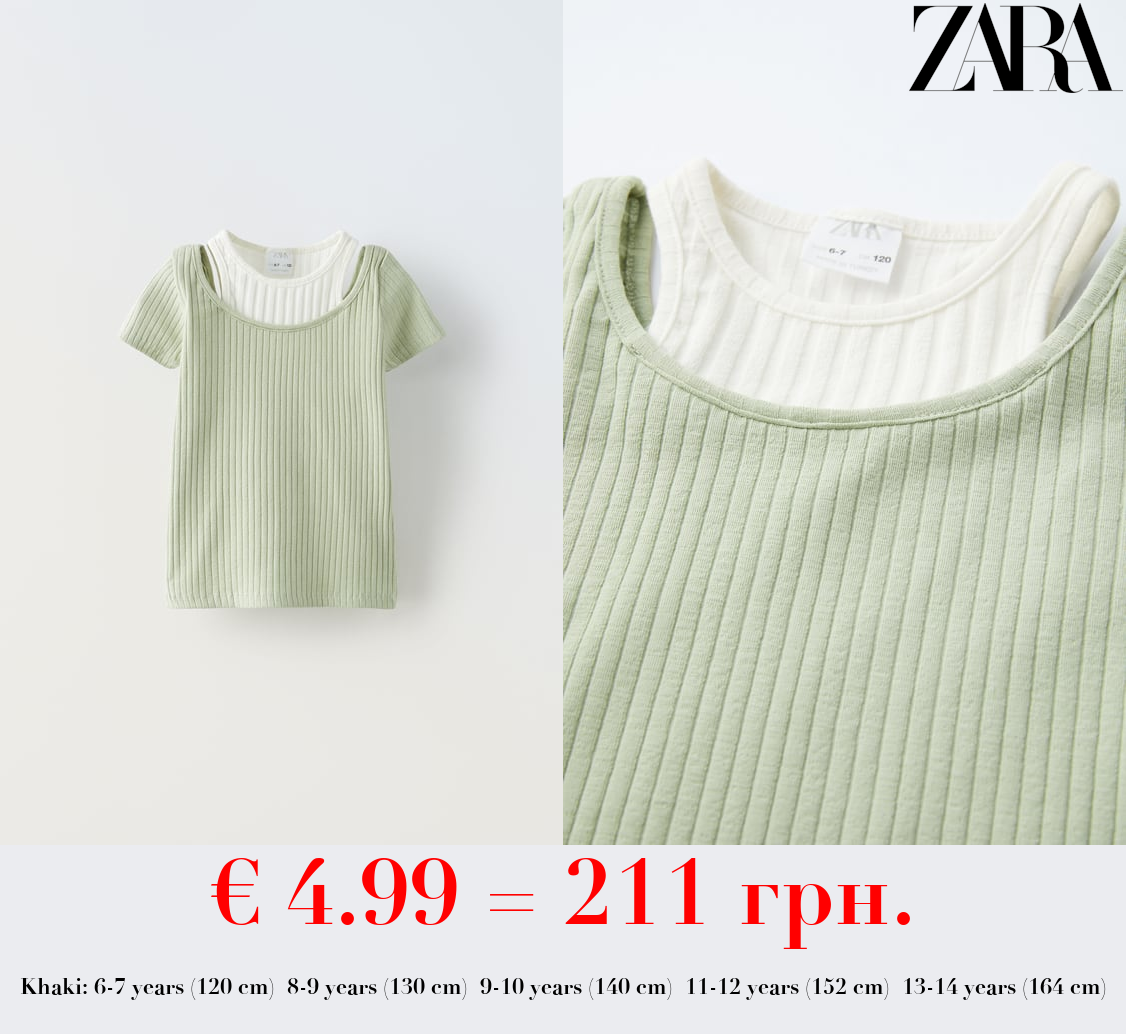 RIBBED CUT-OUT T-SHIRT