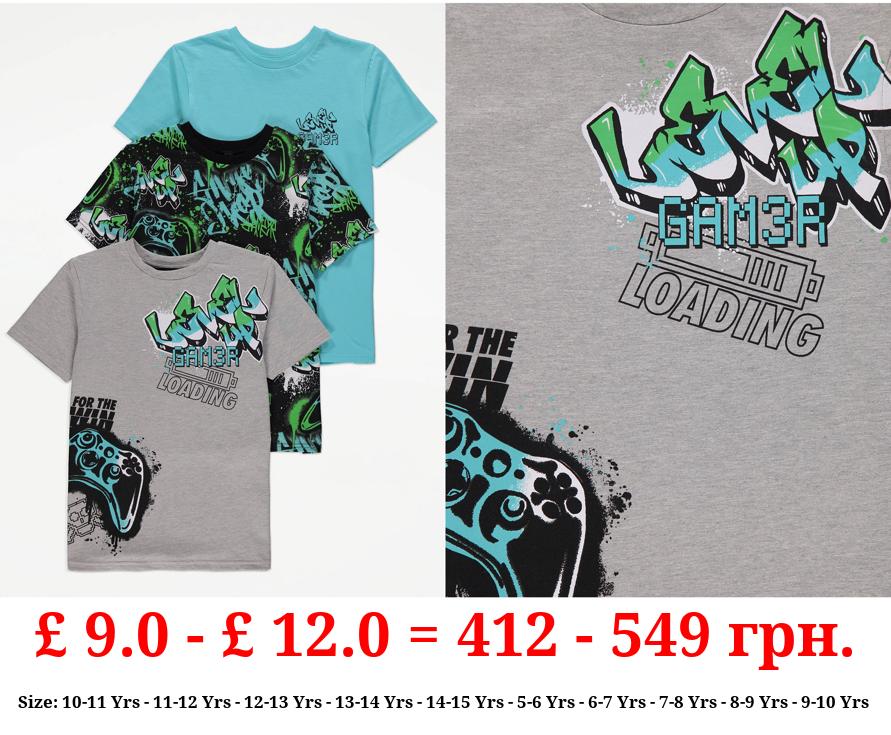 Gamer Graffiti T-Shirts 3 Pack