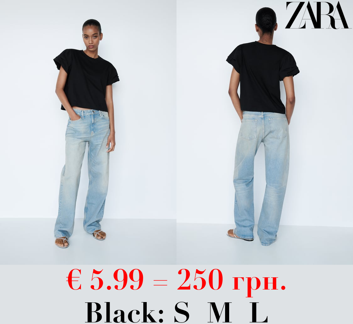 POPLIN SLEEVE T-SHIRT