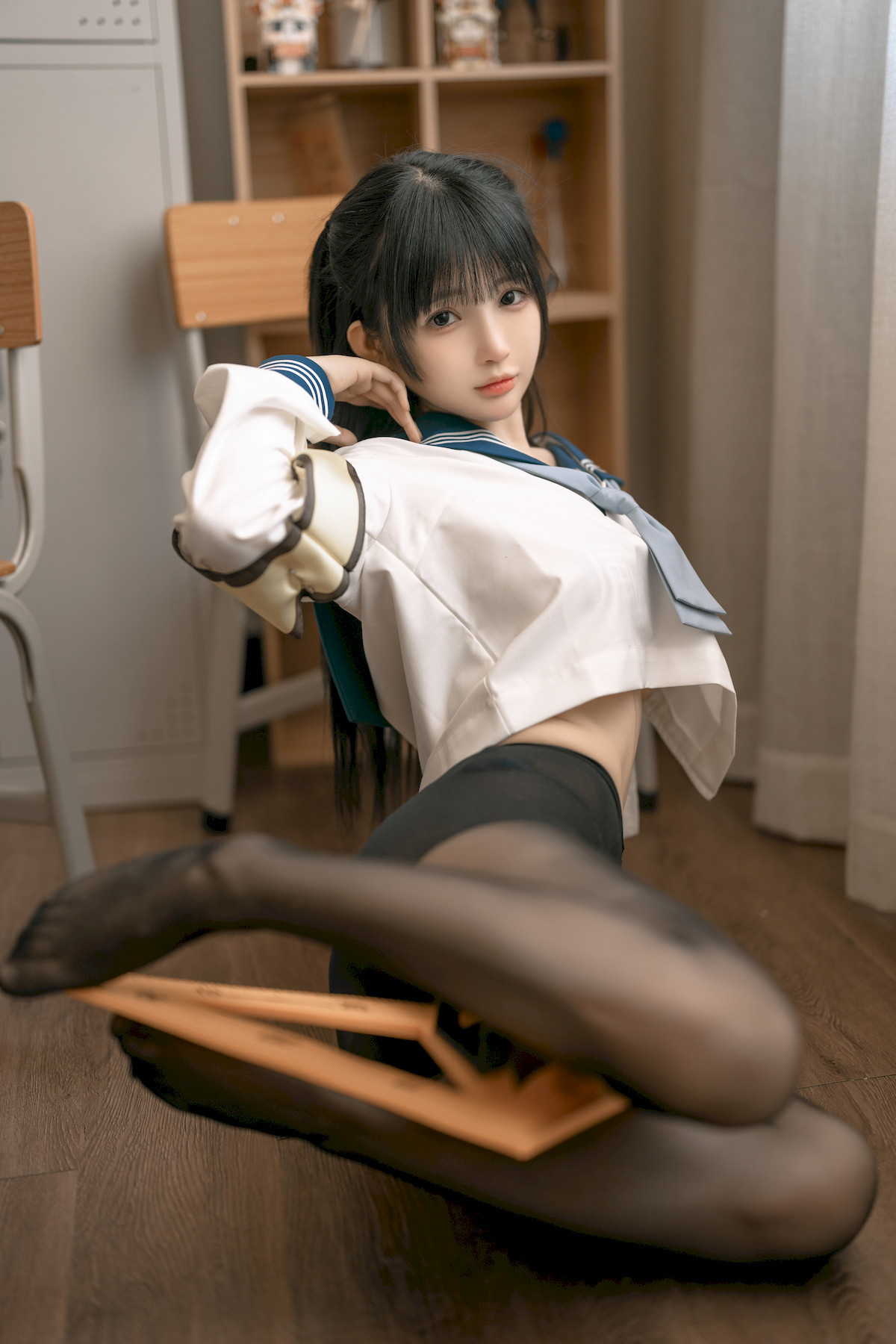 桜井宁宁 Cosplay 风纪委员 39