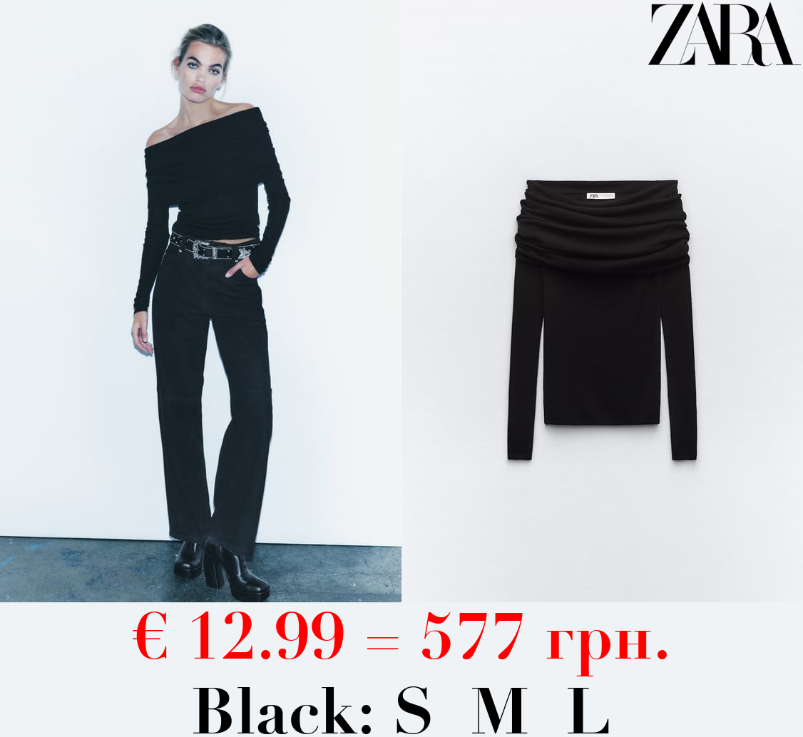 KNIT OPEN SHOULDER TOP