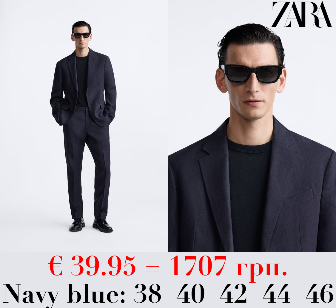 100% LINEN SUIT TROUSERS