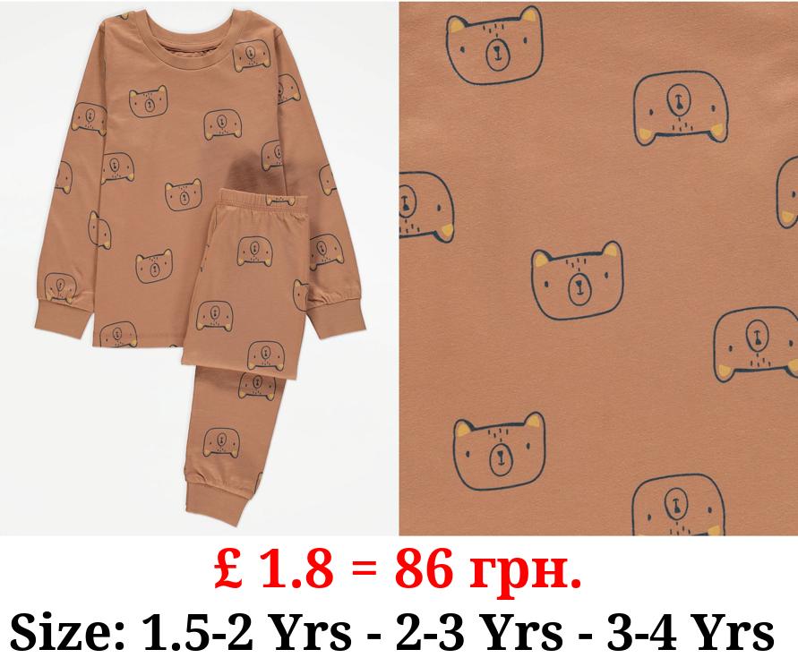 Brown Bear Long Sleeve Pyjamas Gift Set