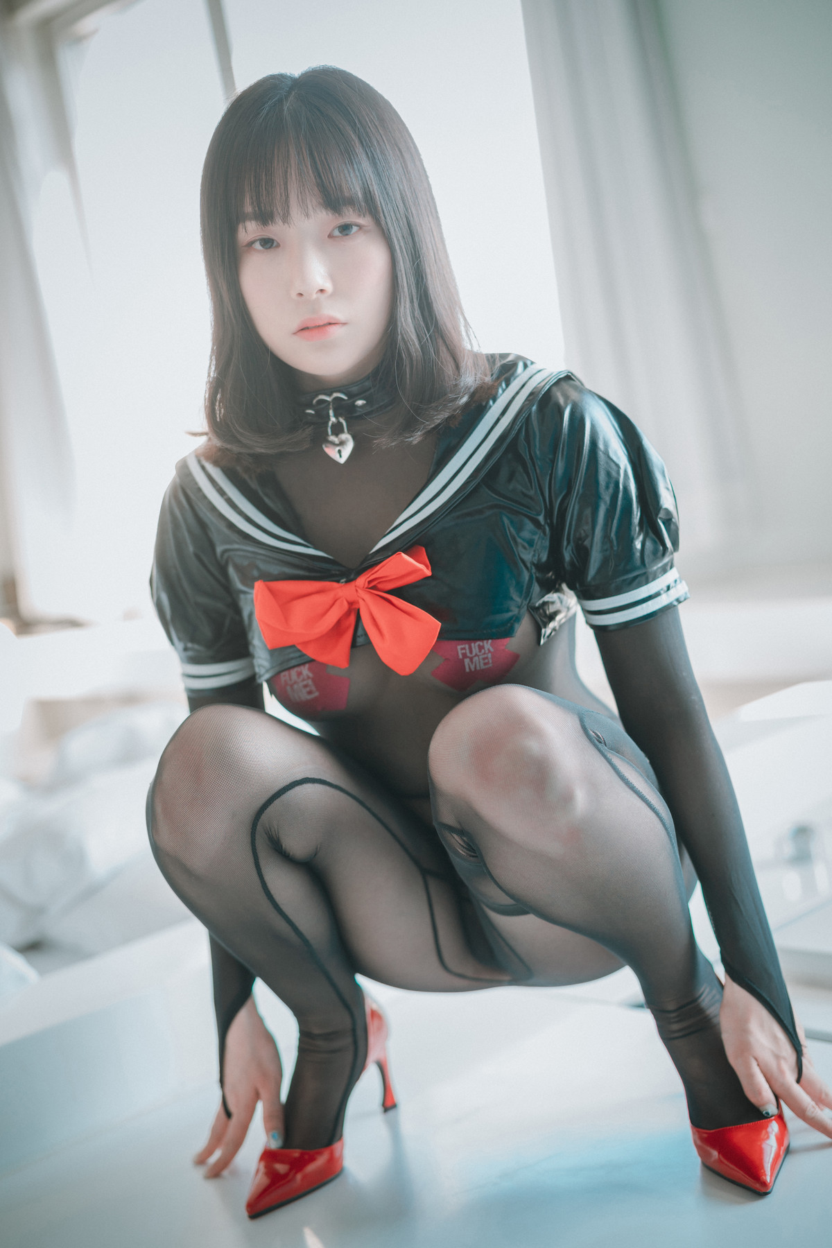 PIA 피아 (박서빈), [DJAWA] Leather Black Schoolgirl Set.02 35