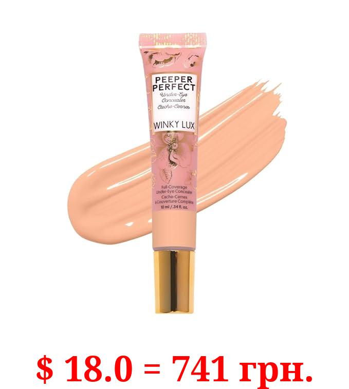 Winky Lux Peeper Perfect Under Eye Concealer, Makeup & Eye Brightener, Full Coverage Concealer for Dark Circles, Color Corrector & Eye Primer With Collagen, Hyaluronic Acid & Vitamin E (Neutral Beige)