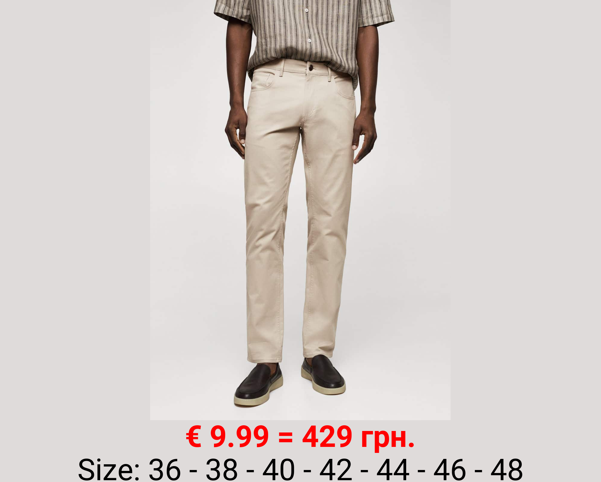 Pantalón tejanero slim fit sarga