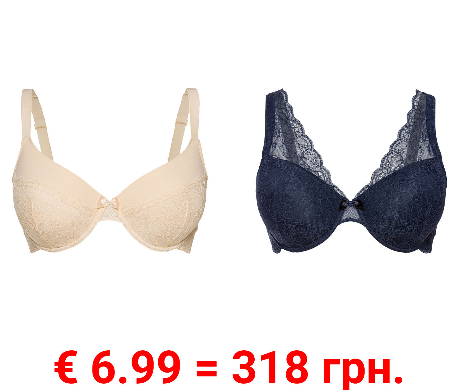 esmara® Damen Spacer BH mit Bügel und verstellbaren Trägern