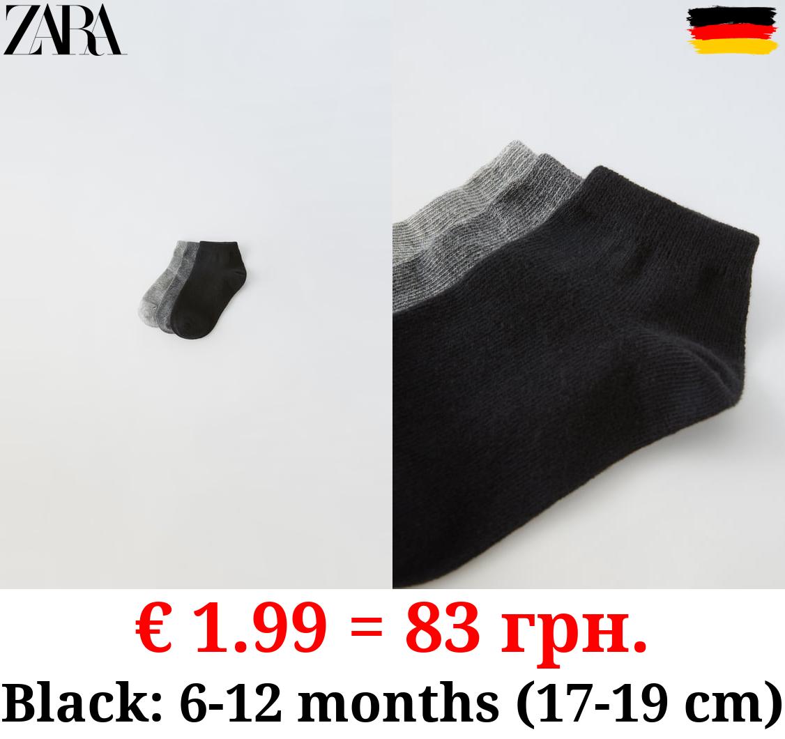 THREE-PACK OF BASIC ANKLE SOCKS