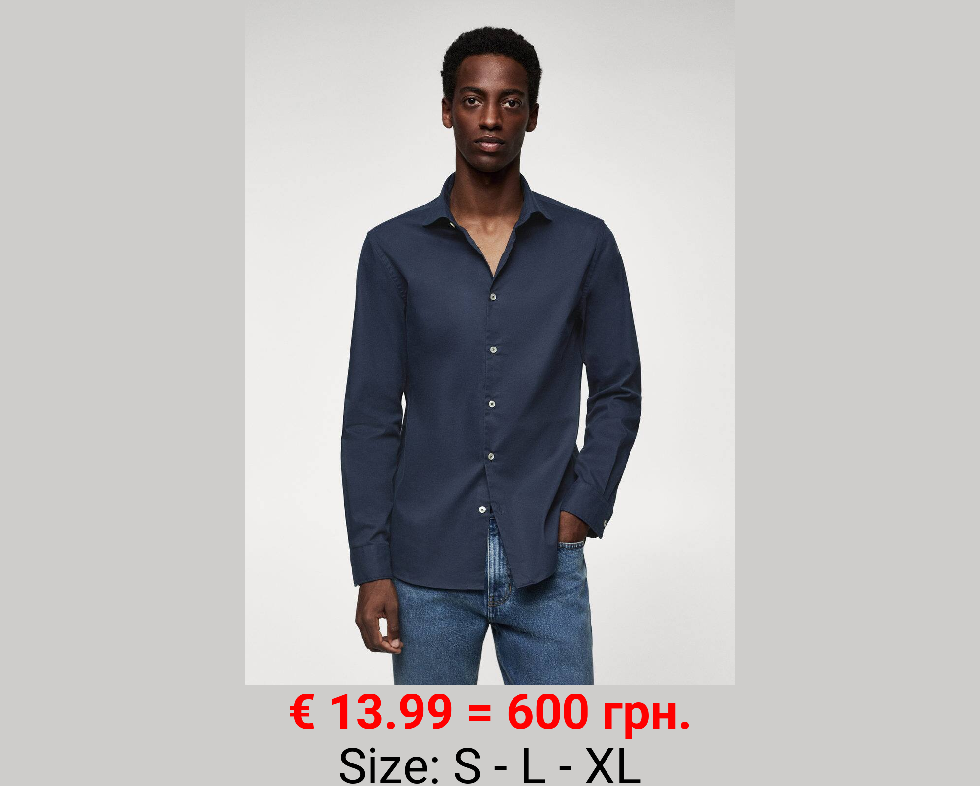 Camisa slim fit algodón