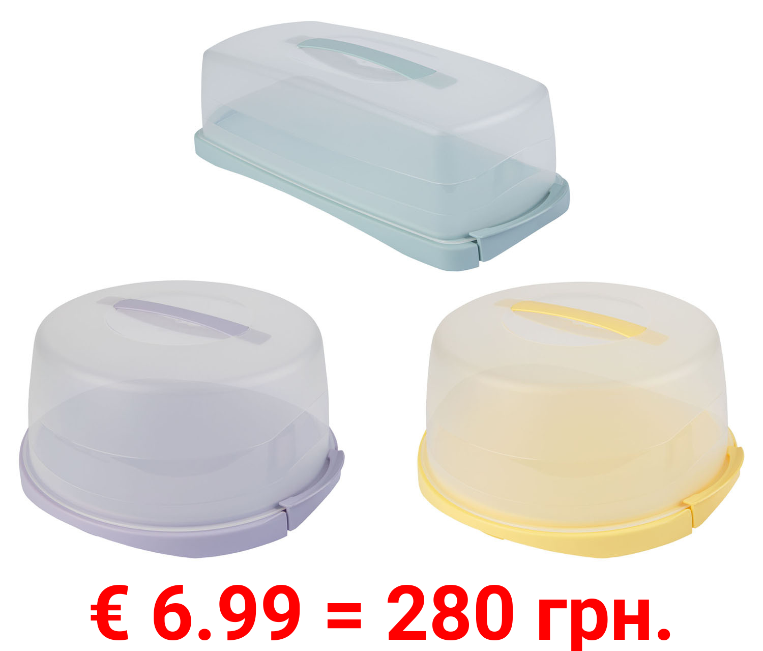 ERNESTO® Tortenglocke / Kuchenbehälter, mit Sicherheitsverschluss