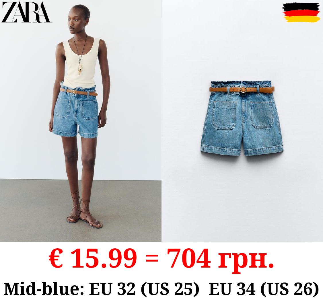 Z1975 BAGGY BELTED BERMUDA SHORTS