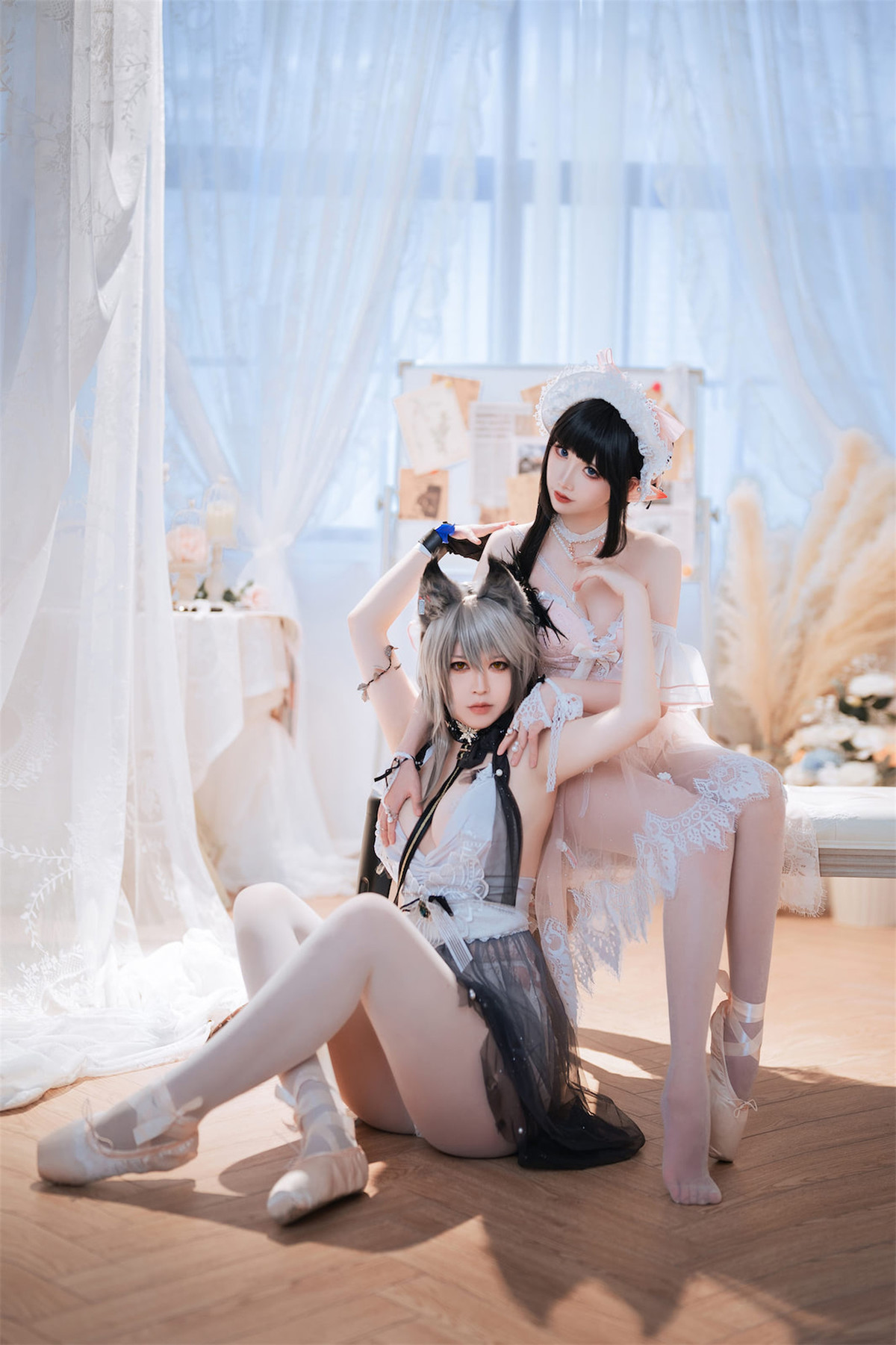 Cosplay 面饼仙儿 半半子 Arknights 黑x森蚺 36