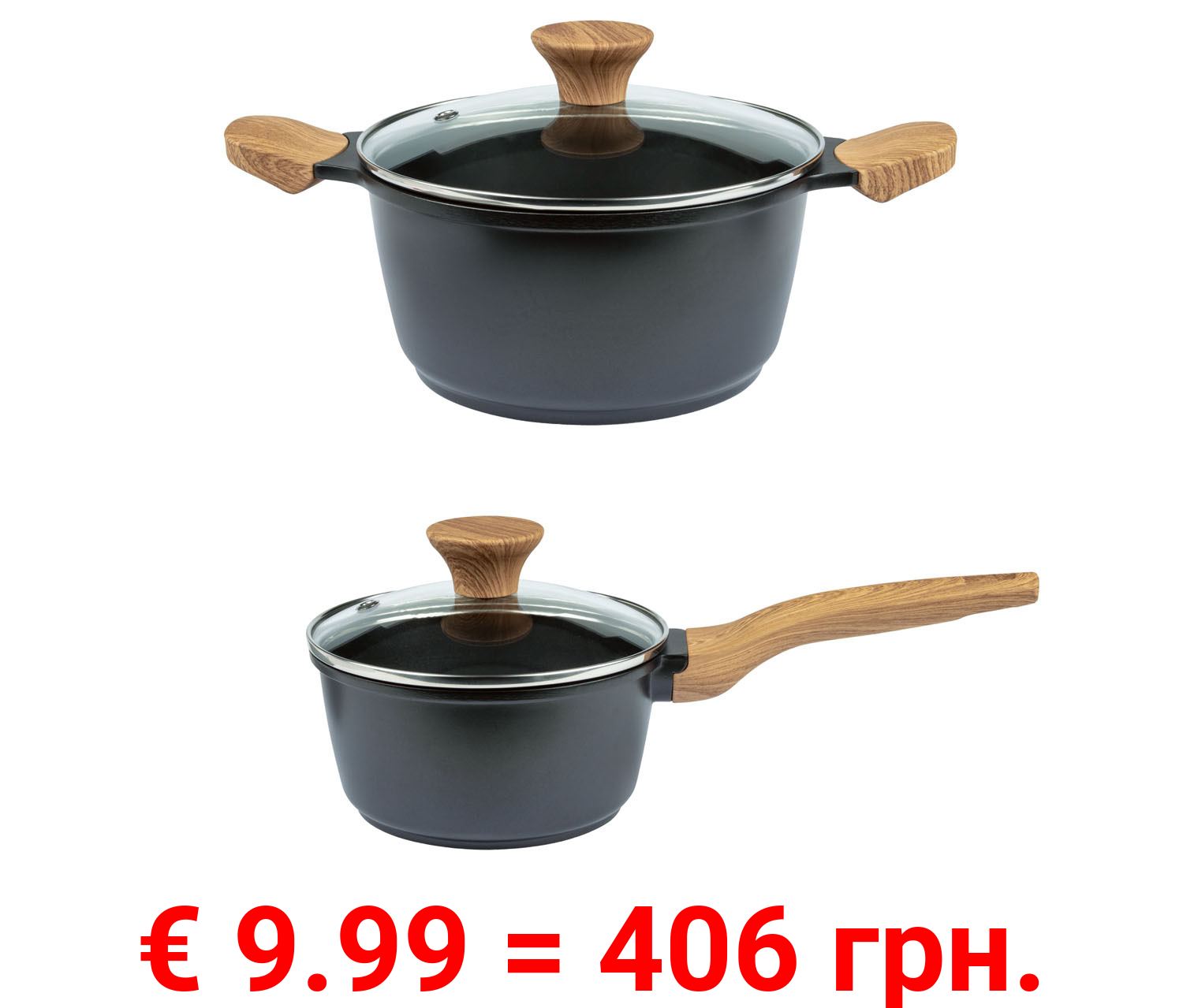 ERNESTO® Aluguss-Topf/-Stielkasserolle, mit Ultimate HL-Beschichtung