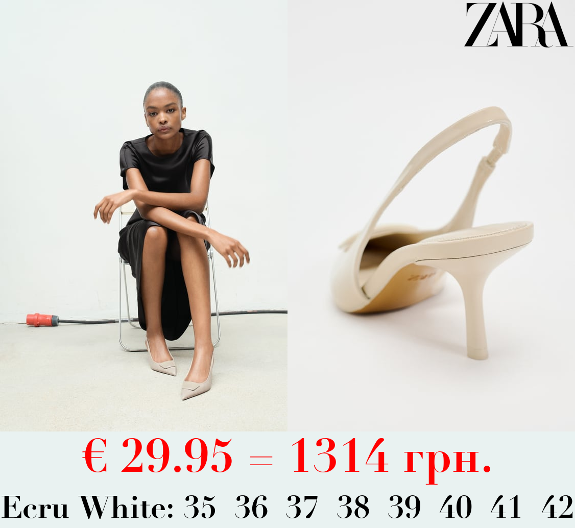 EMBELLISHED HIGH-HEEL SLINGBACK SHOES