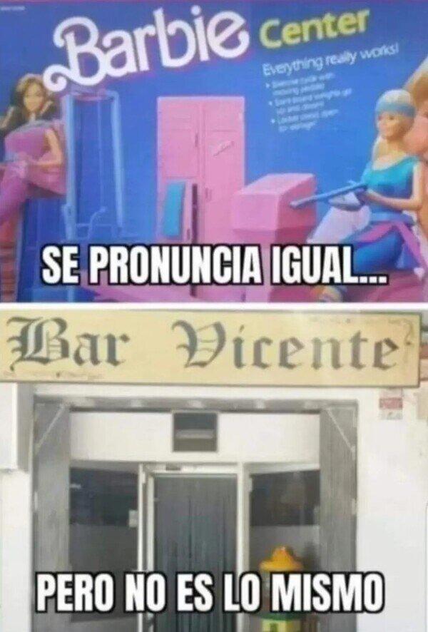 Bar Vicente vs Barbie Center