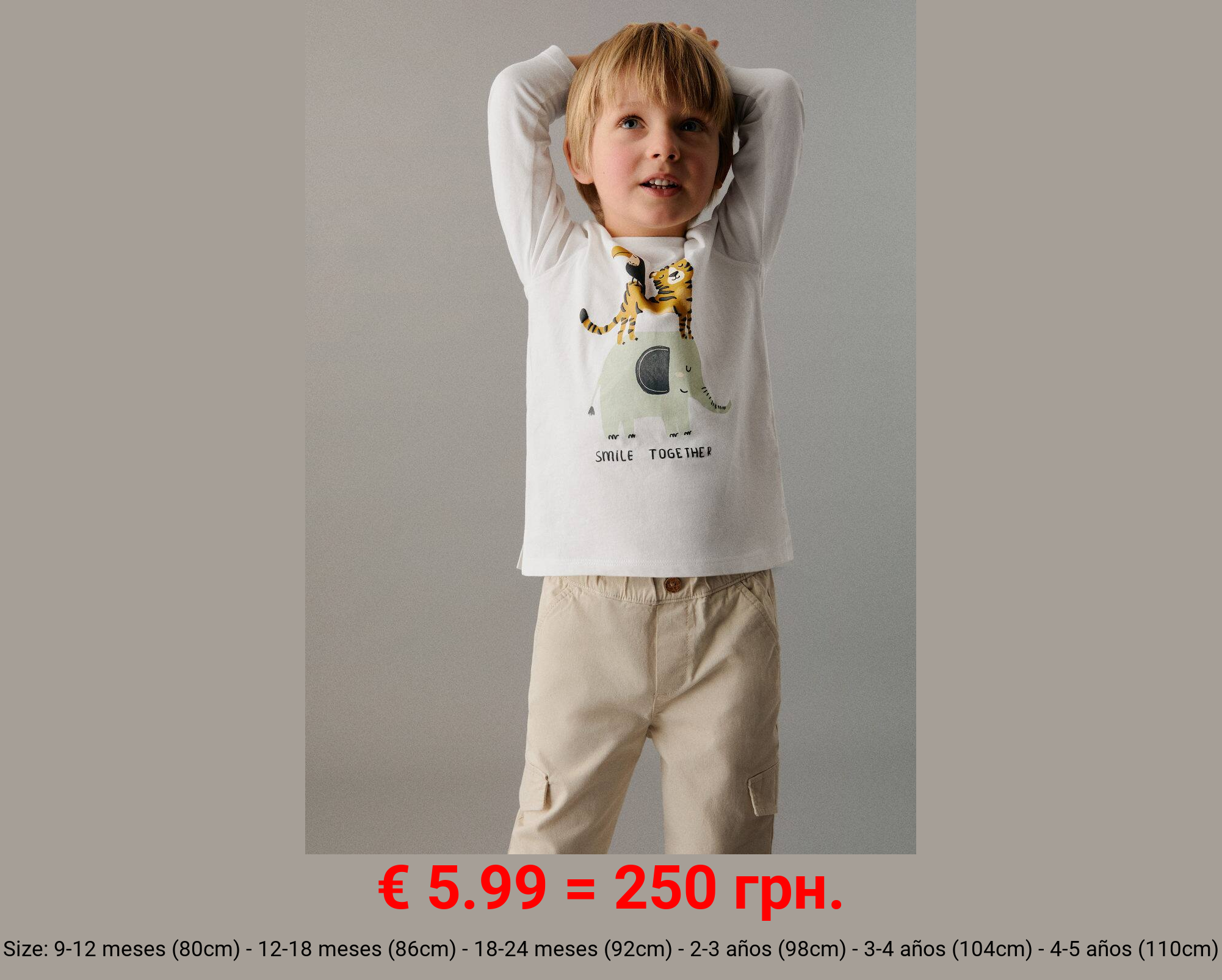 Camiseta manga larga estampada