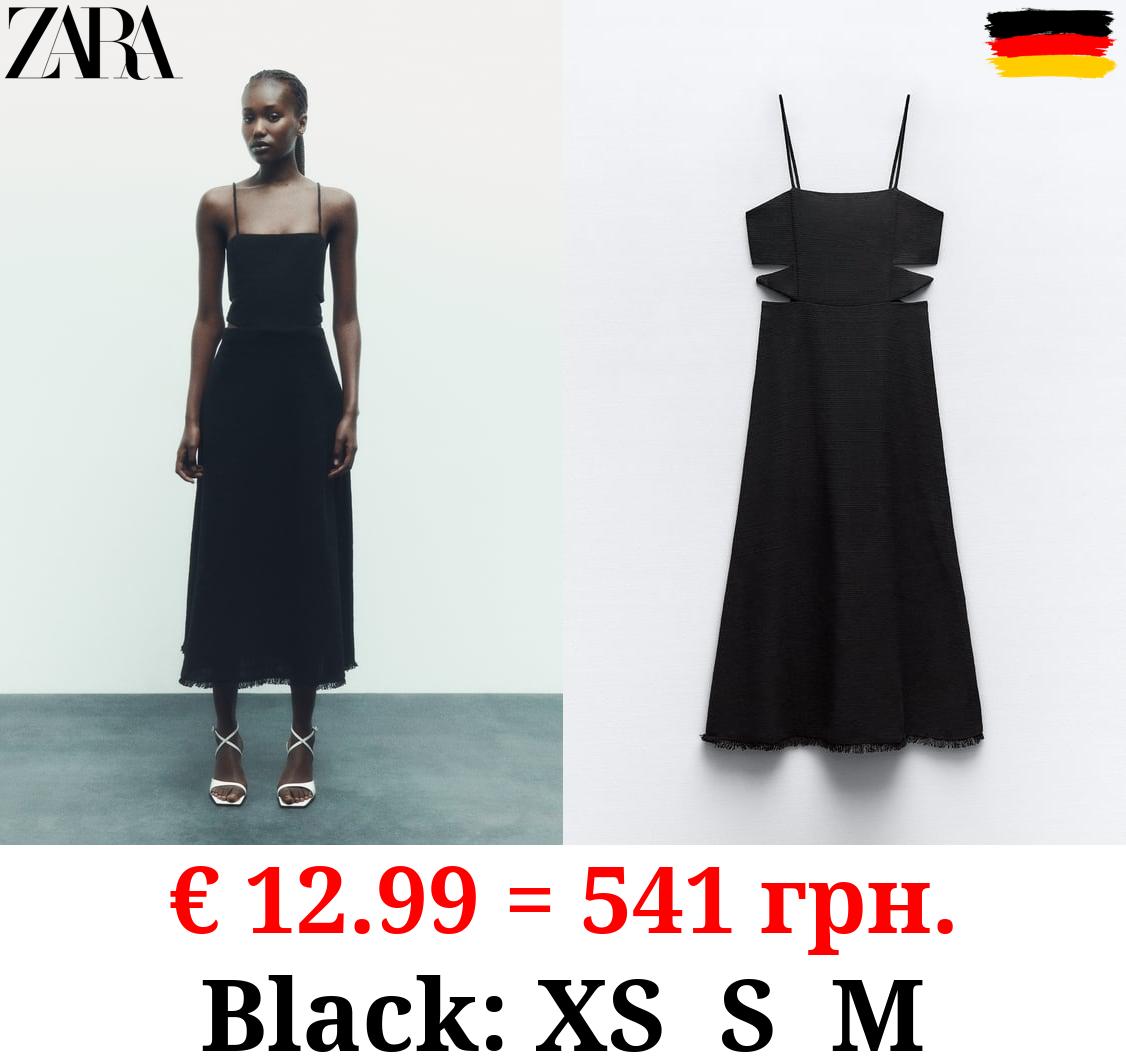 MIDI SLIP DRESS WITH CUT-OUT DETAIL