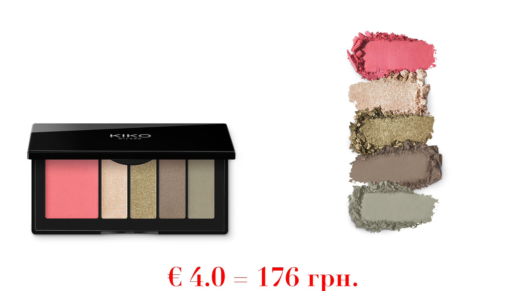smart eyes and cheeks palettePalette für Augen und Gesicht mit 1 Rouge und 4 Lidschatten