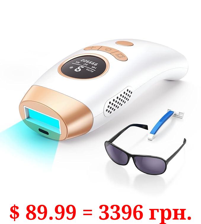 IPL Hair Removal for Women and Men, Laser Permanent Painless Hair Removal for Armpits, Bikini Line and Whole Body Use