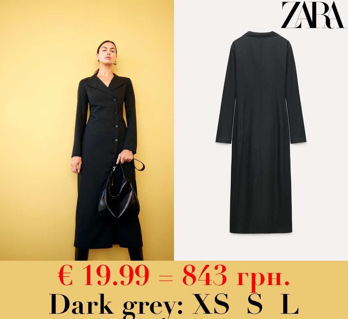 ZW COLLECTION WOOL BLEND CROSSOVER DRESS