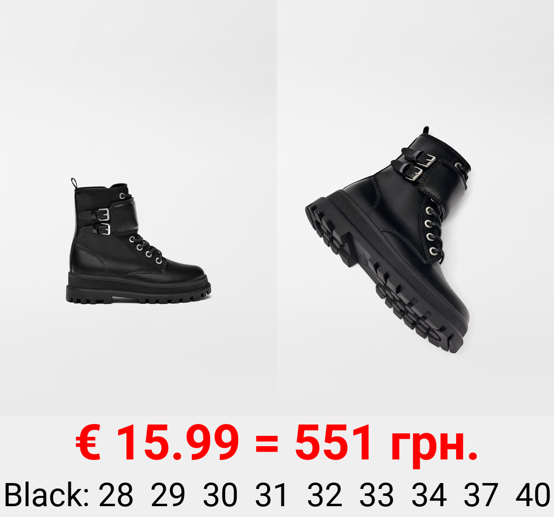 KIDS/ ANKLE BOOTS WITH BUCKLES