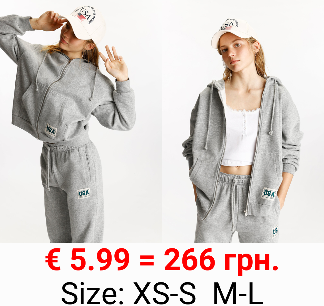 Oversize plush hooded jacket