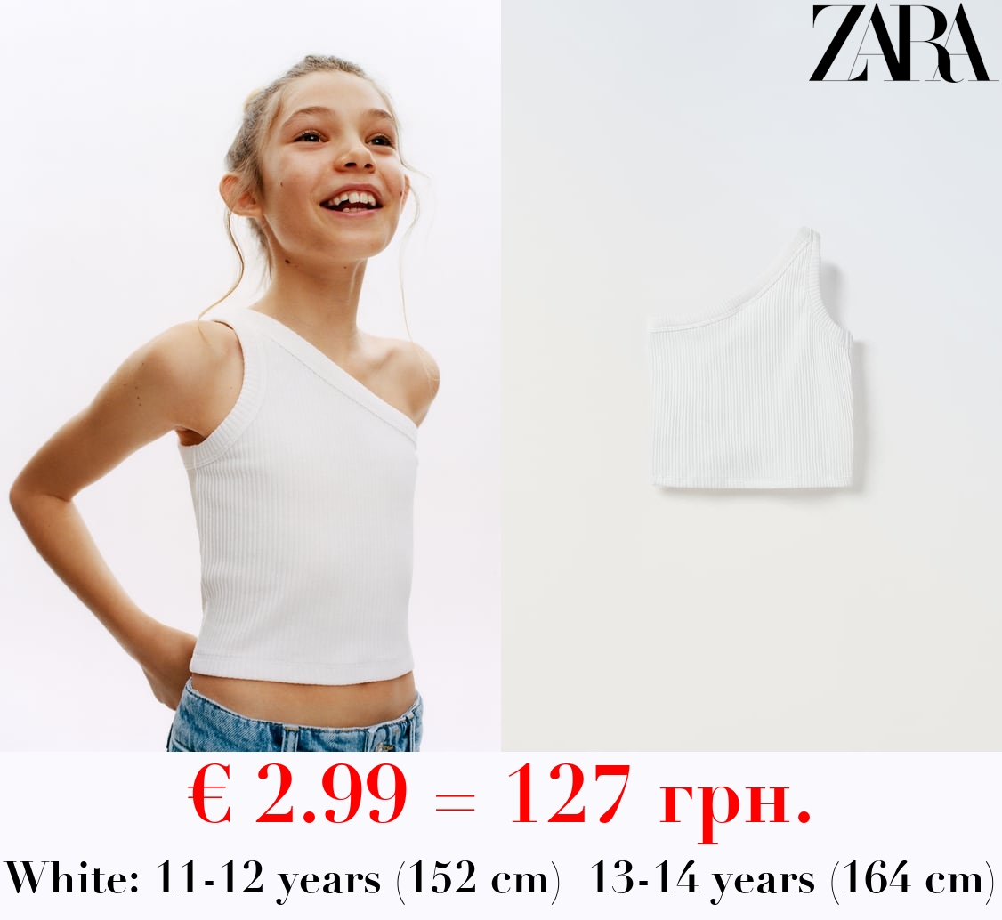 ASYMMETRIC RIBBED TOP