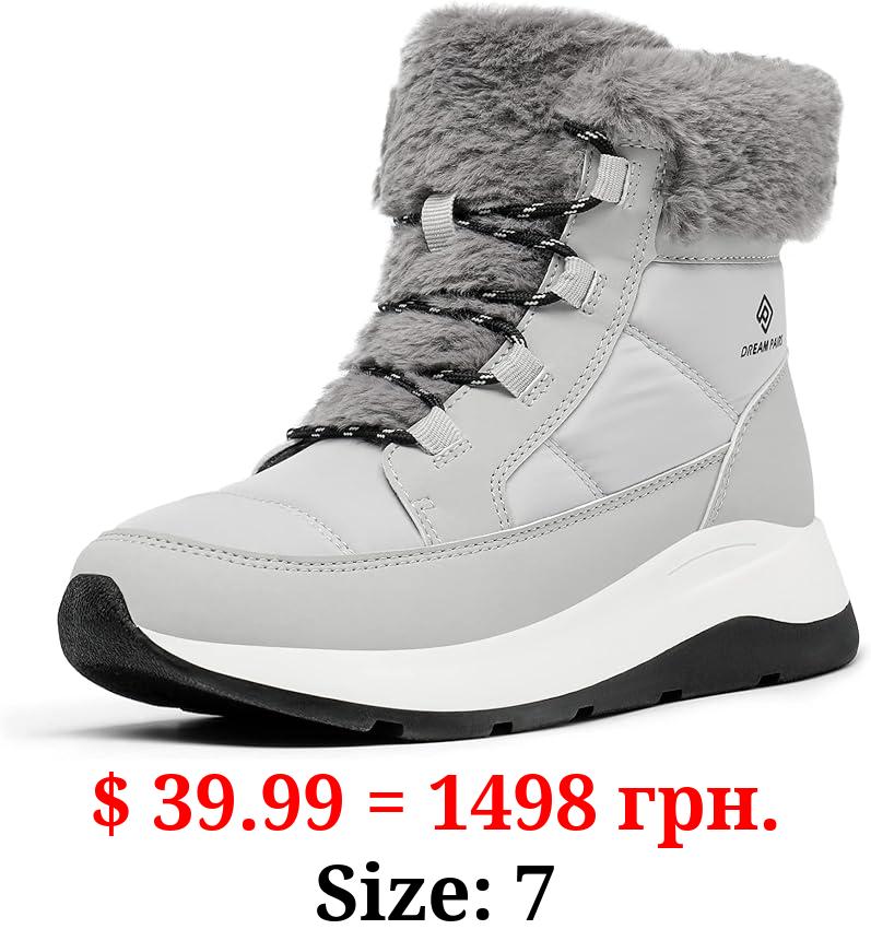 DREAM PAIRS Women's Winter Snow Boots, Faux Fur Waterproof Ankle Booties, Ladies Comfortable Short Boots Outdoor