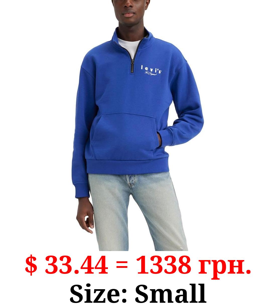 Levi's Men's Relaxed Graphic 1/4 Zip Pocket Hoodie