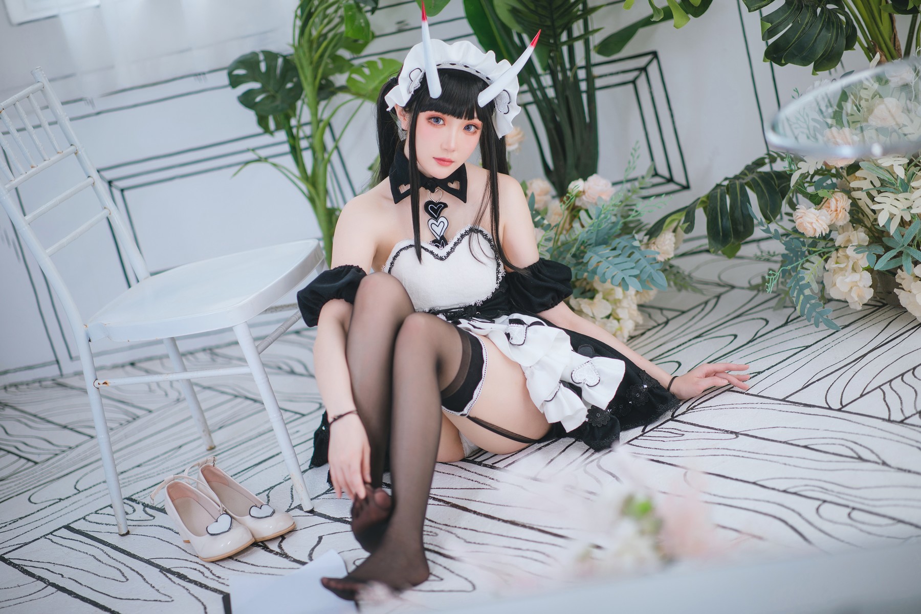 Cosplay 瓜希酱 能代女仆 18