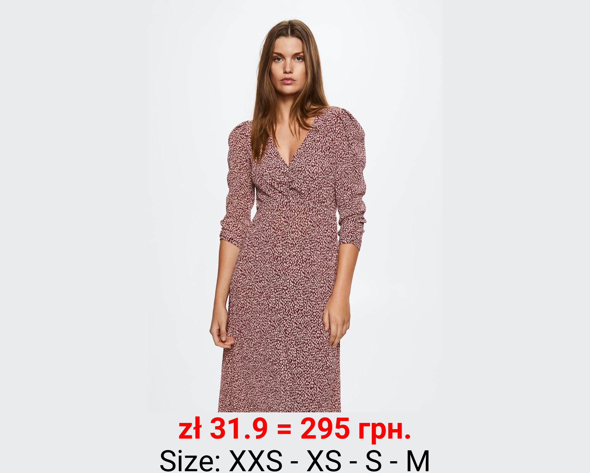 Vestido plisado estampado