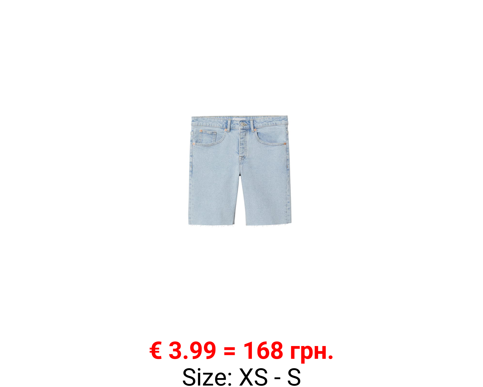 Bermudas denim bajo deshilachado