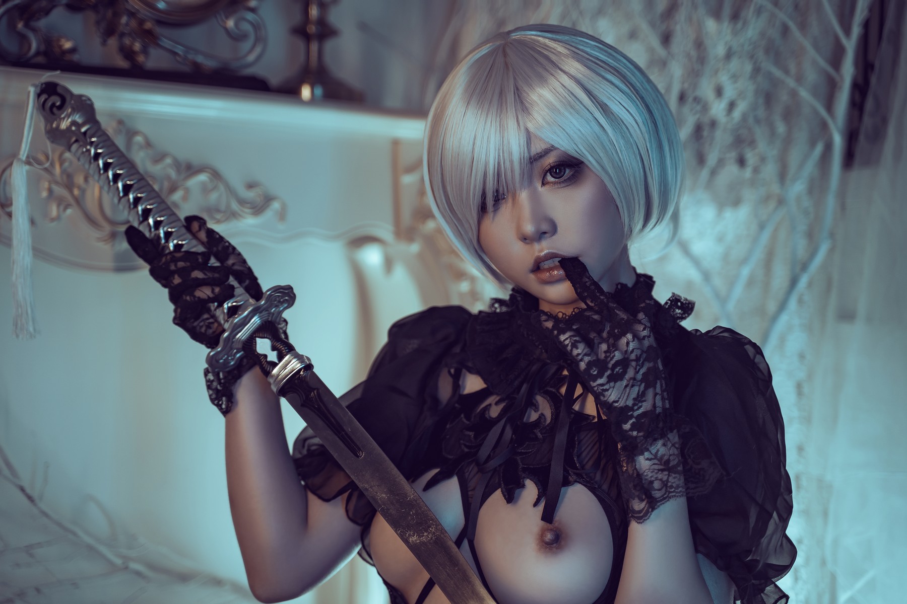 爆机少女喵小吉 Cosplay 尼尔机械纪元 花嫁 24