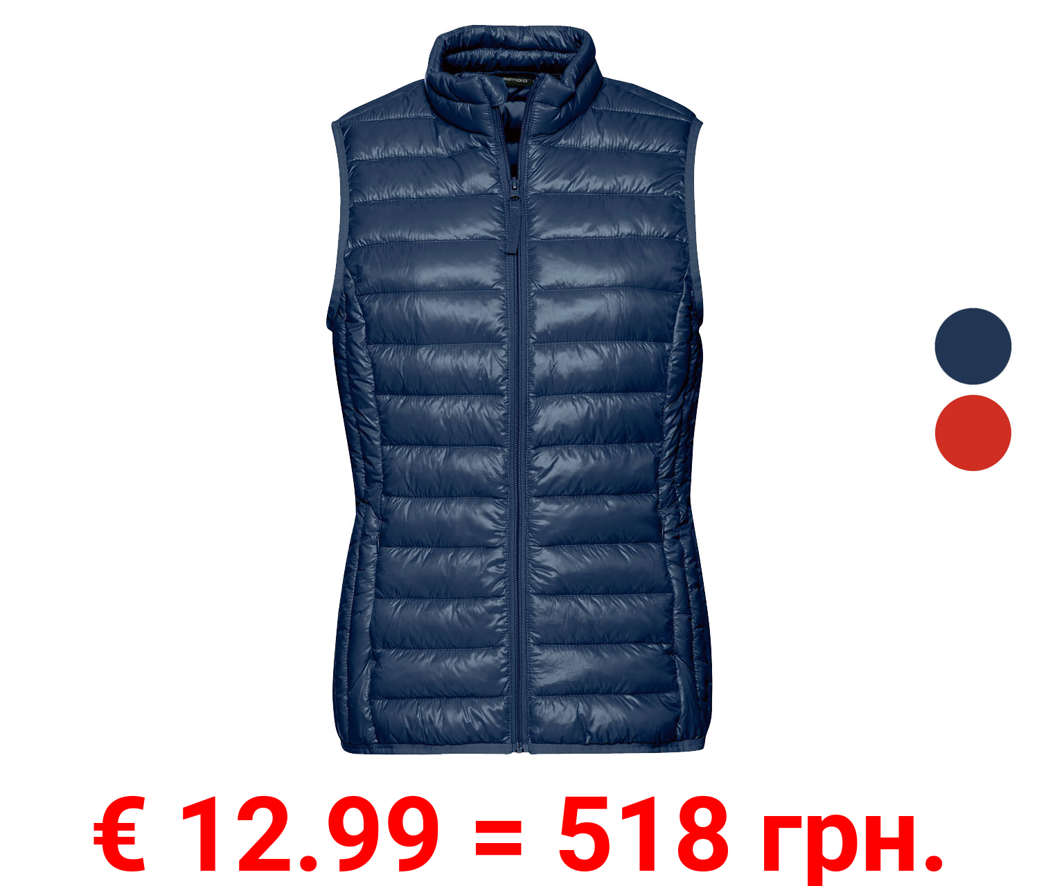 esmara® Damen Weste, windabweisend, mit weichem Stehkragen