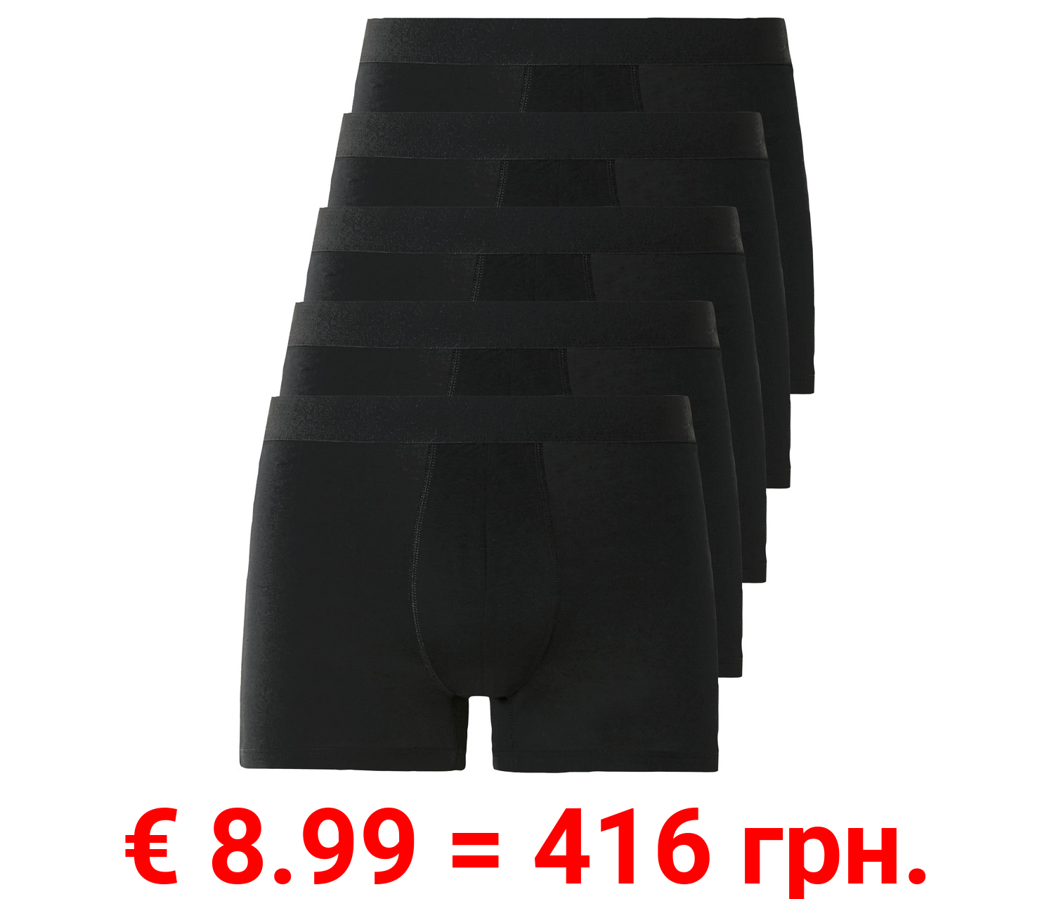 LIVERGY® Herren Boxer, 5 Stück, hoher Baumwollanteil