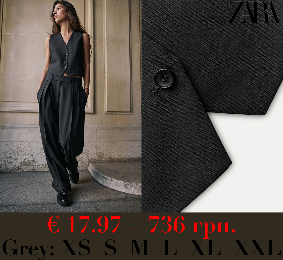 ZW COLLECTION BUTTONED WAISTCOAT