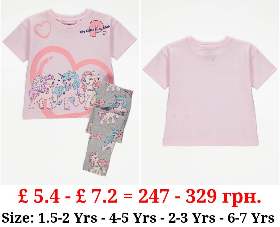 My Little Pony Club Pink T-Shirt and Leggings Outfit