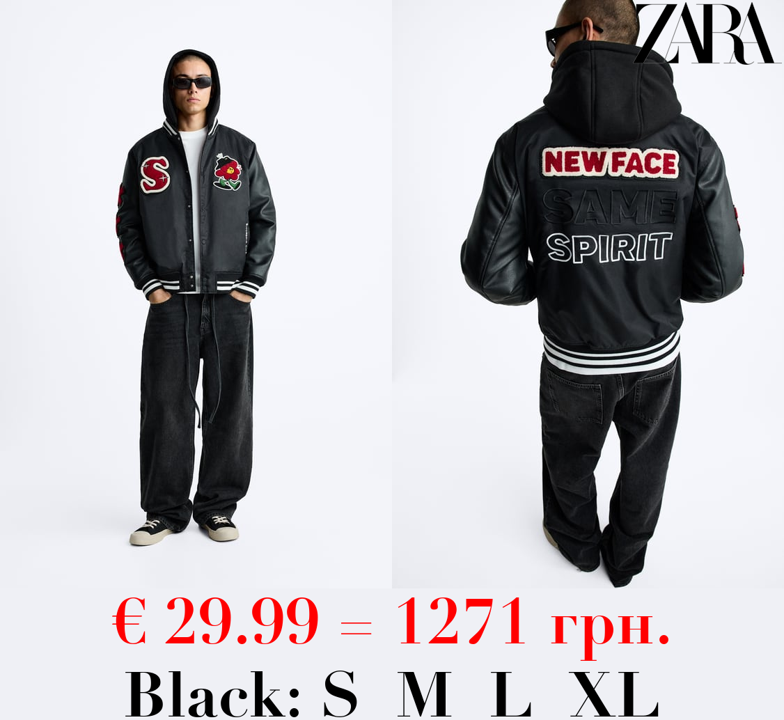 BOMBER JACKET WITH PATCHES