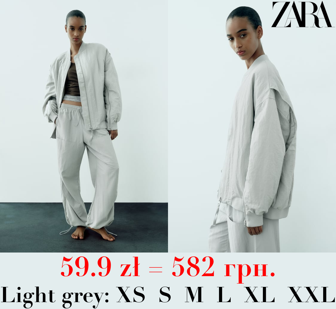 OVERSIZE NYLON BOMBER JACKET