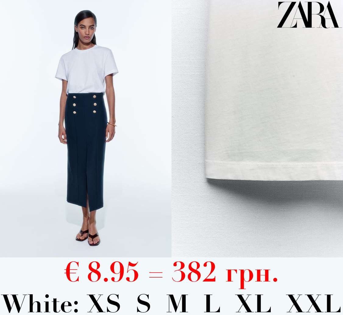 COTTON T-SHIRT WITH ENZYME FINISH