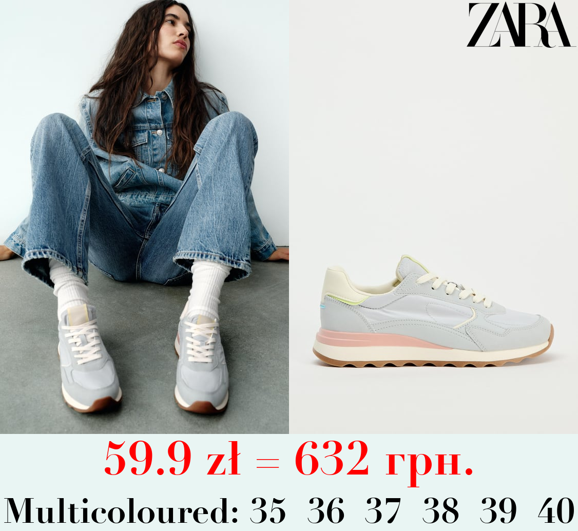 CONTRAST RUNNING TRAINERS