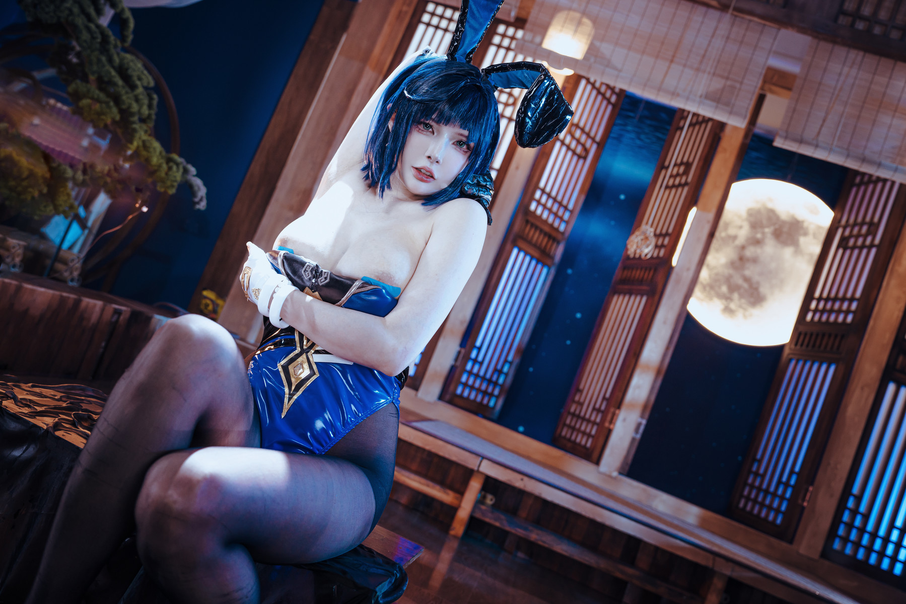 Cosplay 夏小秋秋秋 夜兰 兔女郎 Set.02 12