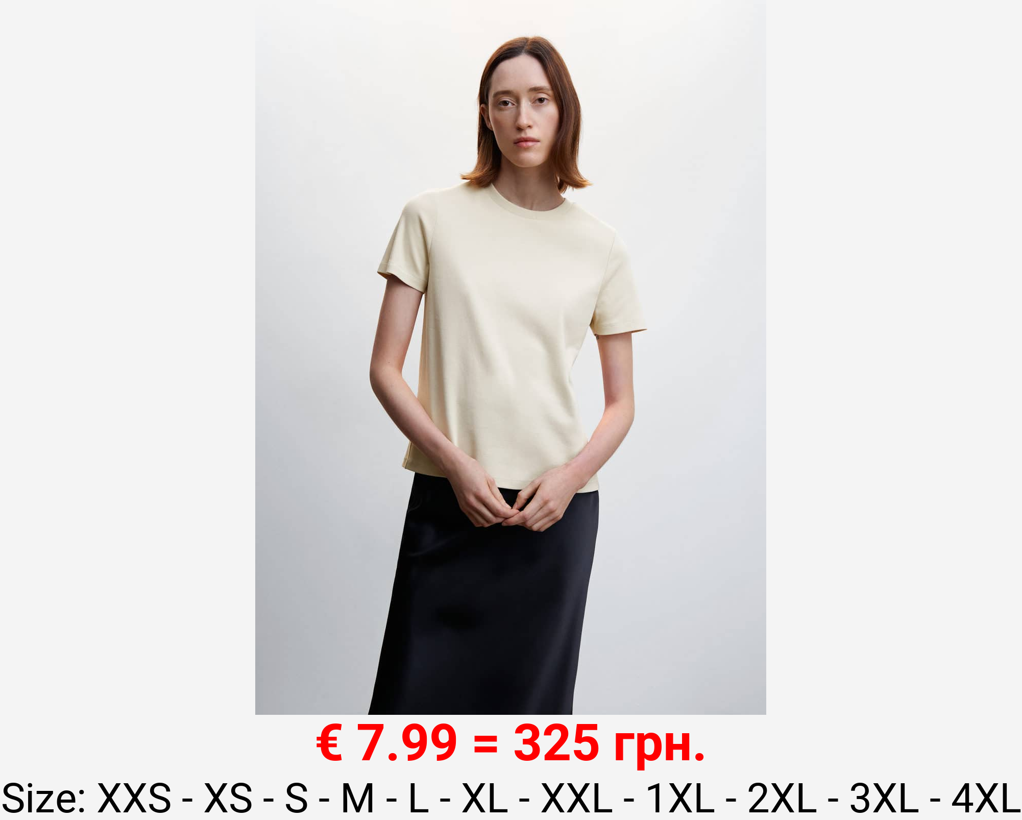 Camiseta algodón cuello redondo