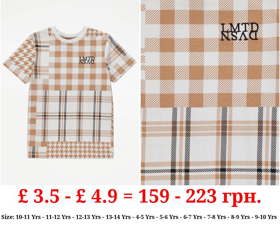 Beige Checked Limited Division T-Shirt