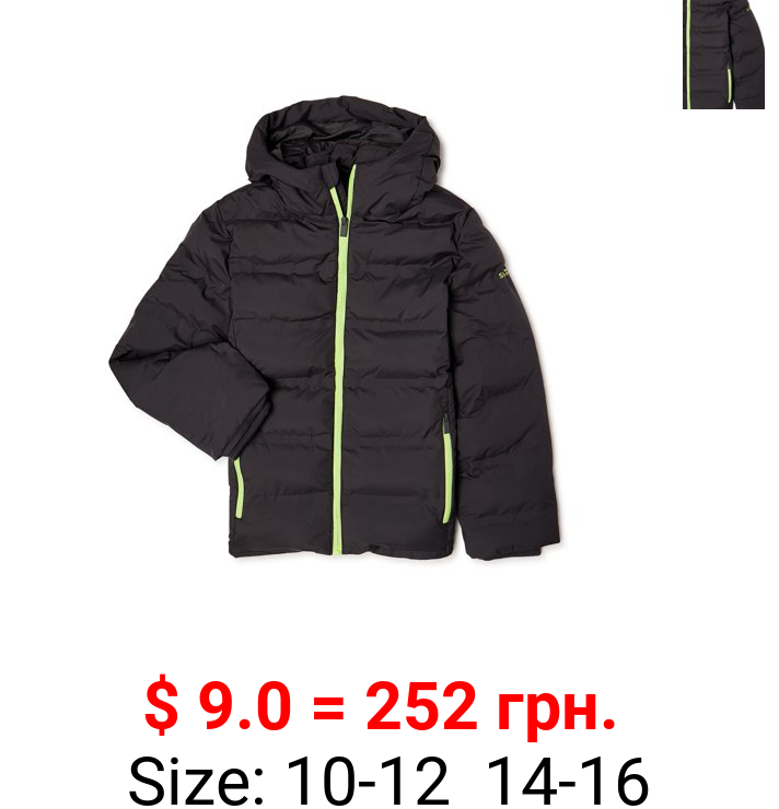 Swiss Alps Boys Heavyweight Quilted Jacket, Sizes 8-16