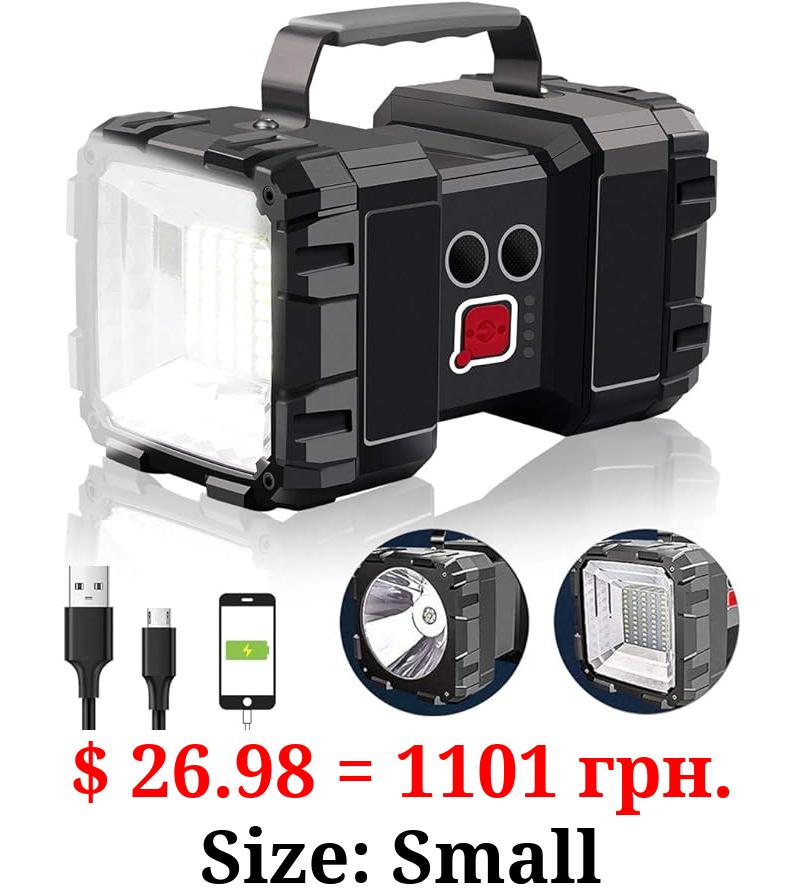 AlpsWolf Rechargeable Flashlight, LED Spotlight Flashlight 10000 Capacity 1200LM 20h Ultra-Long Standby 3+4 Lights Modes Camping Flashlight Waterproof with USB Output as a Power Bank