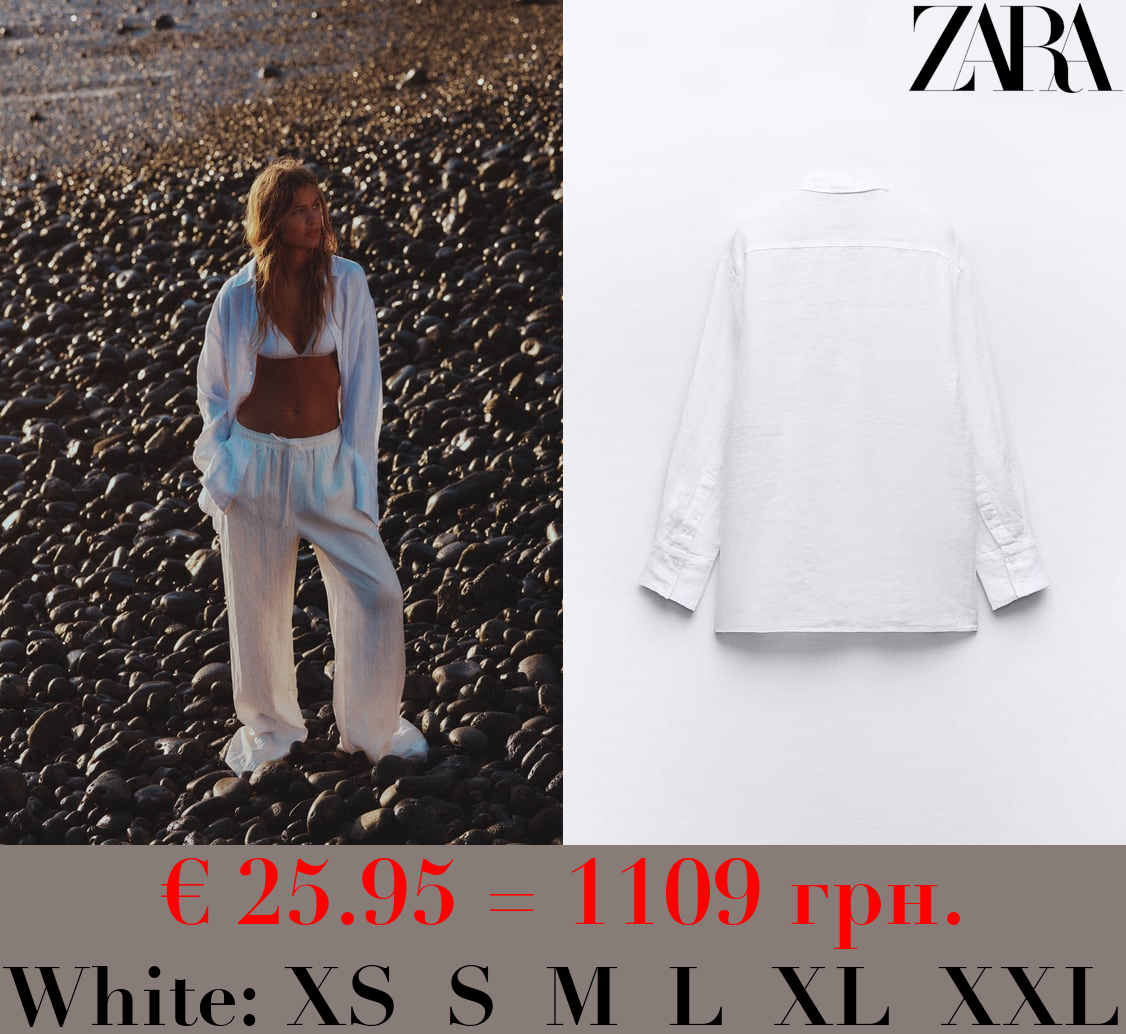 OVERSIZE 100% LINEN SHIRT