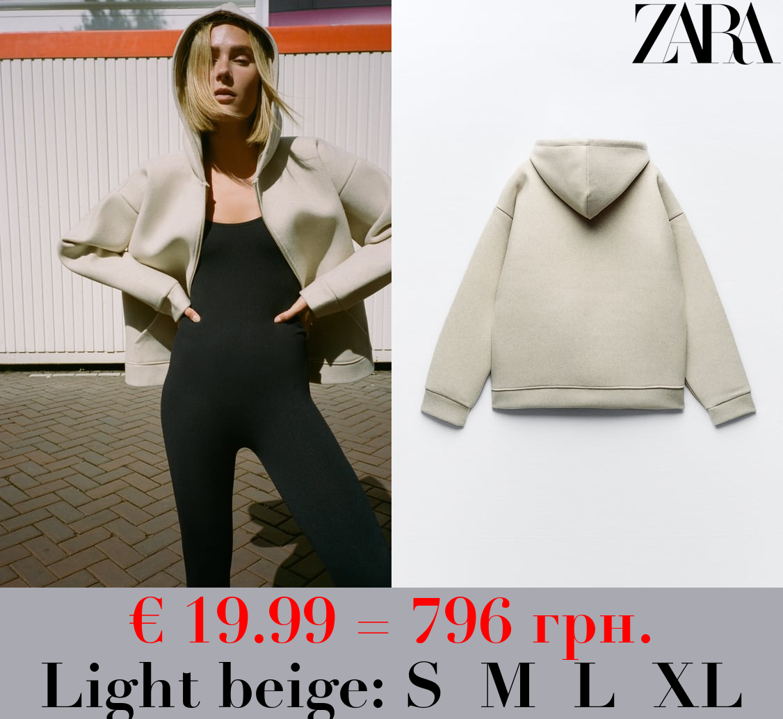 SOFT NEOPRENE-EFFECT BOMBER JACKET