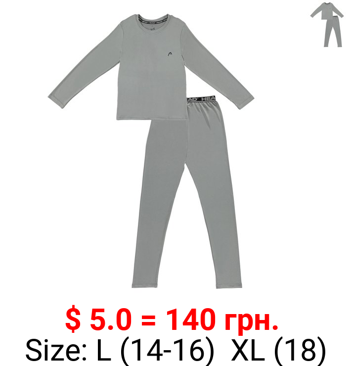 HEAD, Boys Thermal Underwear, 2 Piece Base Layer Set Sizes 6 - 18